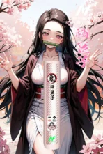 INF鬼滅之刃六代主機粉色-彌豆子顏色展示圖